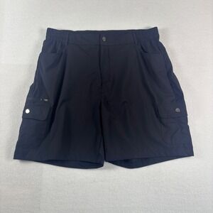 Unbranded Mens Black Cargo Shorts 2XL Nylon Elastane Lightweight Utility Hiking